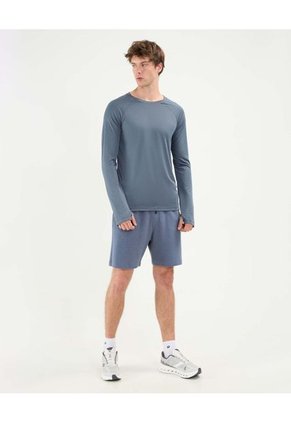 Camiseta Para Hombre Manga Larga Cuello Redondo Color Azul Marca Atmos #32090205