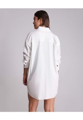 Camisa Para Mujer Manga Larga Color Crema Marca Atmos #31010005