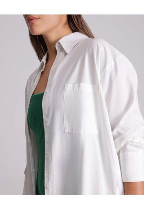 Camisa Para Mujer Manga Larga Color Crema Marca Atmos #31010005