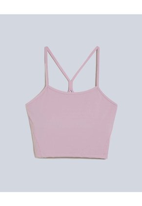 Crop Top Para Mujer Manga Sisa Color Rosa Marca Atmos #31090155