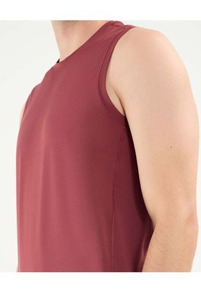 Camiseta Para Hombre Manga Sisa Cuello Redondo Color Vino Marca Atmos #32090199