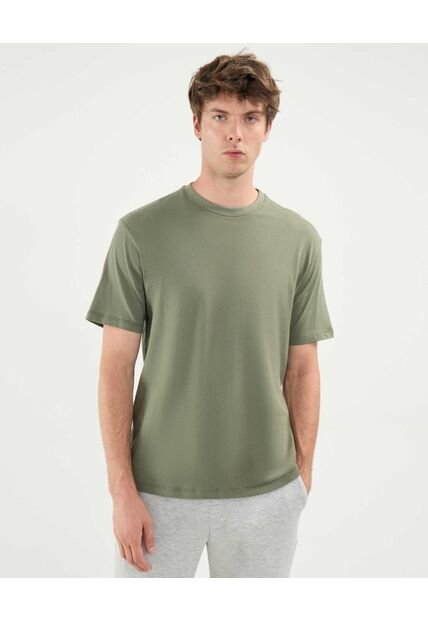 Camiseta Para Hombre Manga Corta Cuello Redondo Color Verde Marca Atmos #32090179