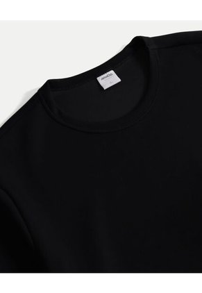 Camiseta Relaxed Fit Manga Corta Con Bolsillo  Para Hombre Negro Atmos