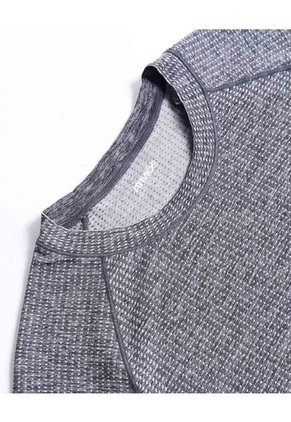Camiseta Seamless Cuello Redondo  Para Hombre Negro Atmos