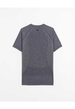 Camiseta Seamless Cuello Redondo  Para Hombre Negro Atmos