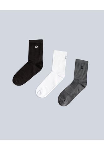 Pack X3 Medias Caña Media X3 Para Hombre Negro Atmos Atmos