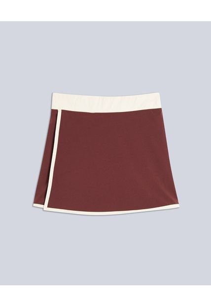 Falda Para Mujer Medio Color Vino Marca Atmos #31140017