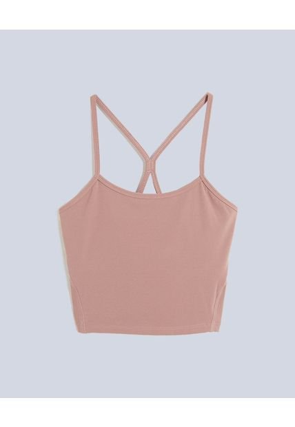 Camiseta Para Mujer Crop Top Color Lila Marca Atmos #31090227