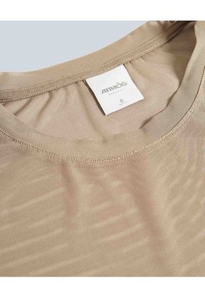 Camiseta Para Mujer Manga Corta Cuello Redondo Color Verde Marca Atmos #31090249