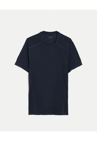 Camiseta Deportiva Manga Corta Regular Fit  Para Hombre Azul Atmos Atmos