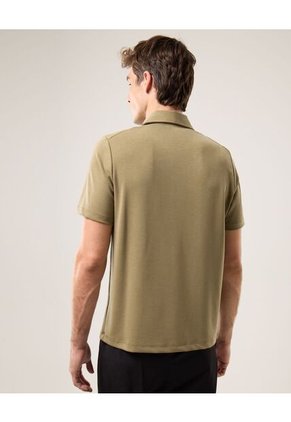 Polo Manga Corta Plush  Para Hombre Verde Atmos