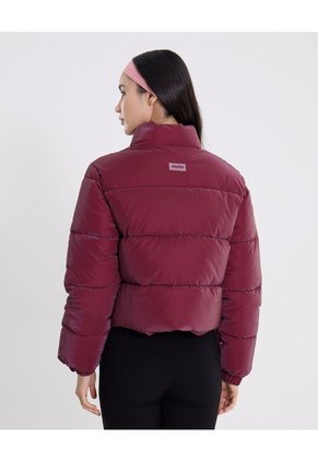 Chaqueta Acolchada Cuello Alto Para Mujer  Deportiva  Color Vino Marca Atmos