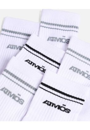 Pack X3 Medias Caña Media X3 Para Mujer Blanco Atmos