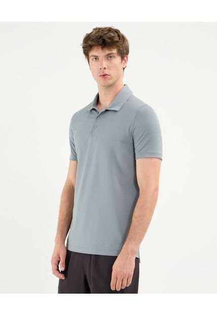 Polo Para Hombre Cuello Maquina Sin Bolsillo Color Gris Marca Atmos #32110008