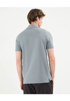 Polo Para Hombre Cuello Maquina Sin Bolsillo Color Gris Marca Atmos #32110008