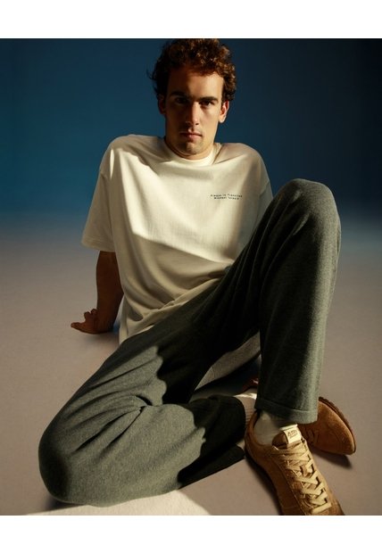 Pantalón Tejido Bota Recta Ligero  Para Hombre Gris Atmos