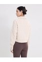 Chaqueta Acolchada Half Zipper Fit Relajado  Para Mujer Crema Atmos de Atmos