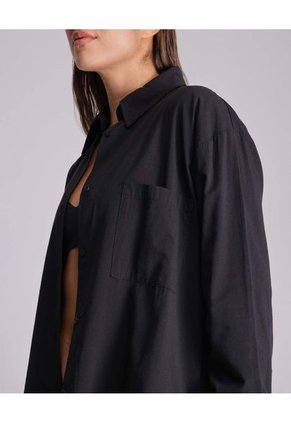 Camisa Para Mujer Manga Larga Color Negro Marca Atmos #31010006