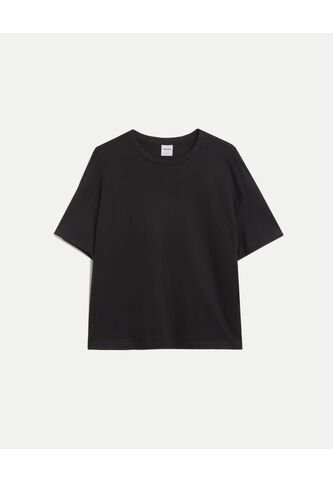 Camiseta Oversize Básica  Para Mujer Negro Atmos Atmos