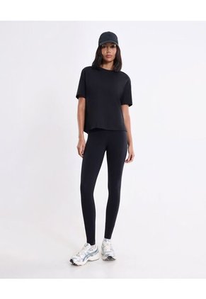 Camiseta Oversize Básica  Para Mujer Negro Atmos