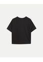 Camiseta Oversize Básica  Para Mujer Negro Atmos de Atmos