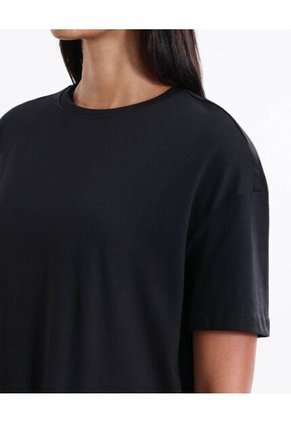 Camiseta Oversize Básica  Para Mujer Negro Atmos