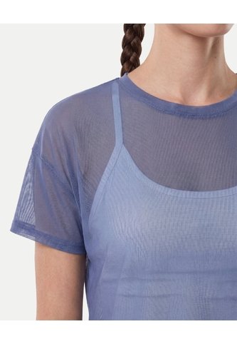 Camiseta Manga Corta En Mesh  Para Mujer Azul Atmos Atmos