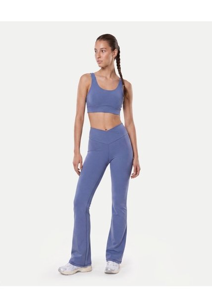 Top Soporte Medio Copas Y Escote U  Para Mujer Azul Atmos