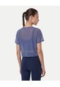 Camiseta Manga Corta En Mesh  Para Mujer Azul Atmos de Atmos
