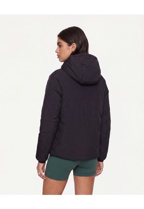 Chaqueta Acolchada Con Cortes Laterales  Para Mujer Negro Atmos