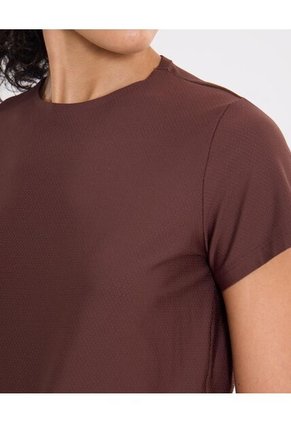 Camiseta Para Mujer Manga Corta Cuello Redondo Color Café Marca Atmos #31090295