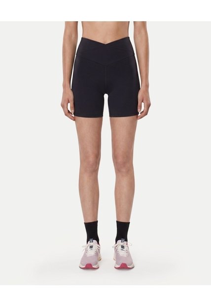 Short Pretina Cruzada Aerius Skin 15 Cm  Para Mujer Negro Atmos