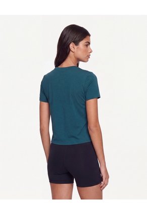 Camiseta Boxy Training  Para Mujer Verde Atmos