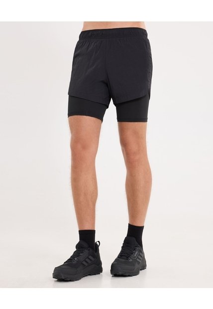 Bermuda Running Con Biker  Para Hombre Negro Atmos