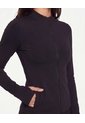 Buzo Full Zipper Ajustado  Para Mujer Negro Atmos de Atmos