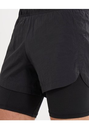 Bermuda Running Con Biker  Para Hombre Negro Atmos
