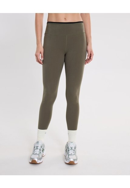 Leggins Regular Pretina Contraste Aerius  Para Mujer Verde Atmos