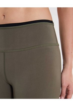 Leggins Regular Pretina Contraste Aerius  Para Mujer Verde Atmos