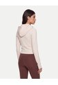 Buzo Crop Full Zipper Hoodie Plush  Para Mujer Beige Atmos de Atmos