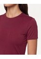Camiseta Manga Corta Boxy  Para Mujer Vino Atmos de Atmos