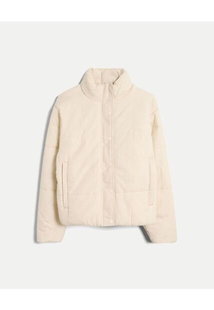 Chaqueta Para Mujer Acolchada Color Crema Marca Atmos #31080048