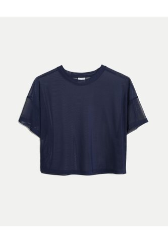 Camiseta Manga Corta En Mesh  Para Mujer Azul Atmos Atmos