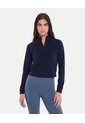 Buzo Deportivo Half Zipper  Para Mujer Azul Atmos de Atmos