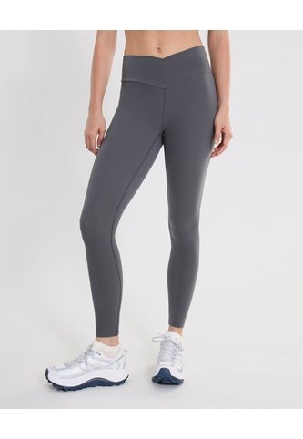 Leggins Pretina Cruzada Aerius Skin  Para Mujer Gris Atmos Atmos