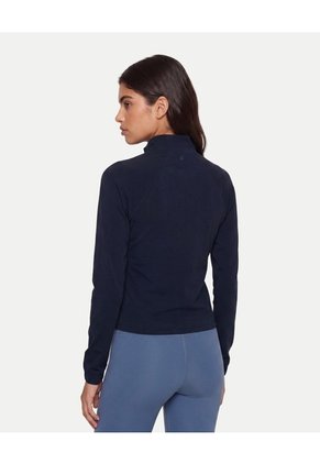 Buzo Deportivo Half Zipper  Para Mujer Azul Atmos