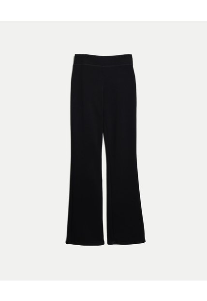Pantalón Flare Plush  Para Mujer Negro Atmos