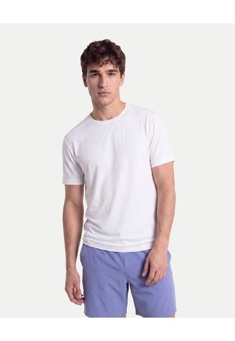 Camiseta Basica Training Nylflow  Para Hombre Blanco Atmos Atmos