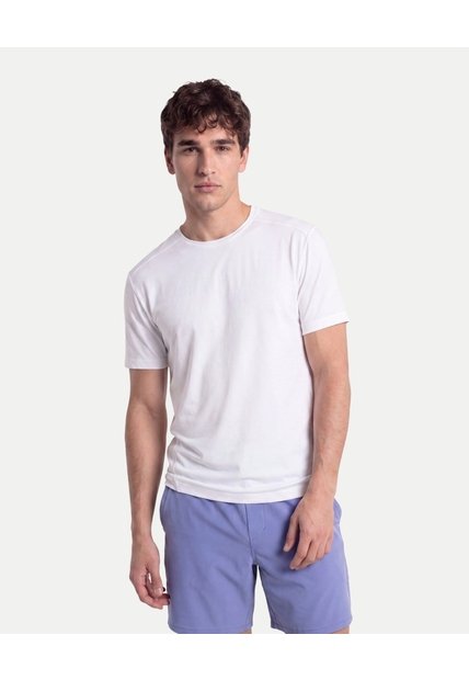 Camiseta Basica Training Nylflow  Para Hombre Blanco Atmos