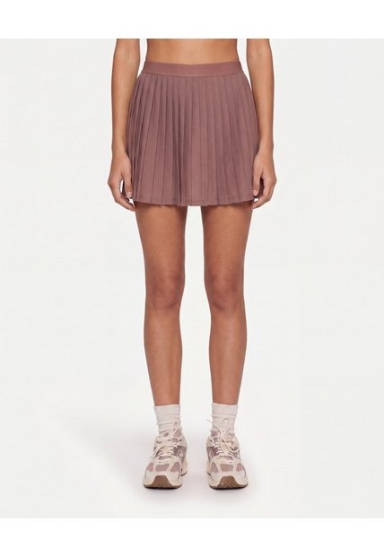 Falda Training Plisada Mesh  Para Mujer Morado Atmos