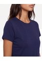 Camiseta Boxy Básica  Para Mujer Azul Atmos de Atmos
